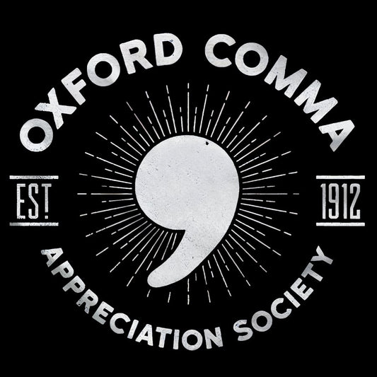 Oxford Comma Appreciation Society Geek Cotton Sweatshirt