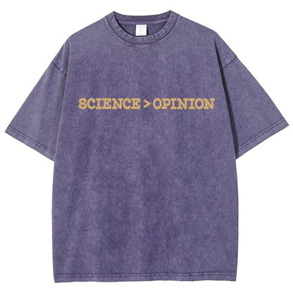 Science vs Opinion Vintage Distressed T-shirt