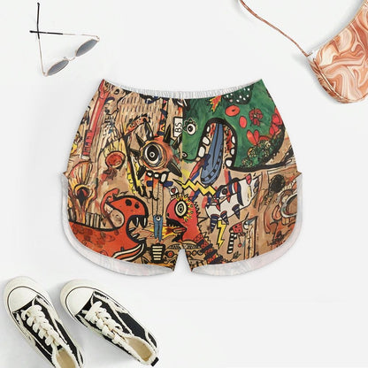 Art Graffiti Women's Geek Suspender Cami Set