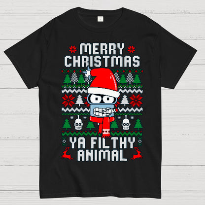 Merry Christmas Ya Filthy Animal Geek T-Shirt
