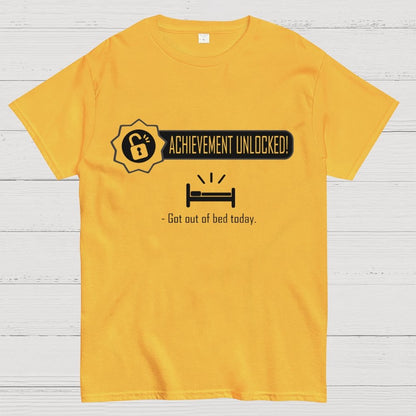 Achievement Unlocked：Out of Bed Funny Geek T-Shirt