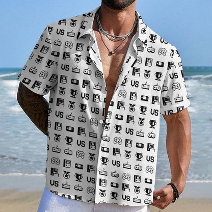 Retro Game Icons Geeky Shirt