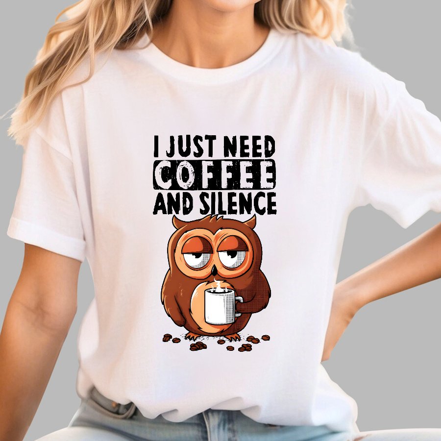 Coffee and Silence Geek T-Shirt
