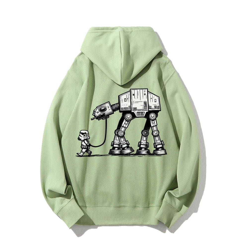 Galactic Robot Dog - Planetary Skirmishes Printed Back Unisex Cotton Hoodie