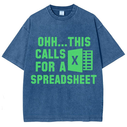 Ohh...This Calls for a Spreadsheet Vintage Distressed T-shirt