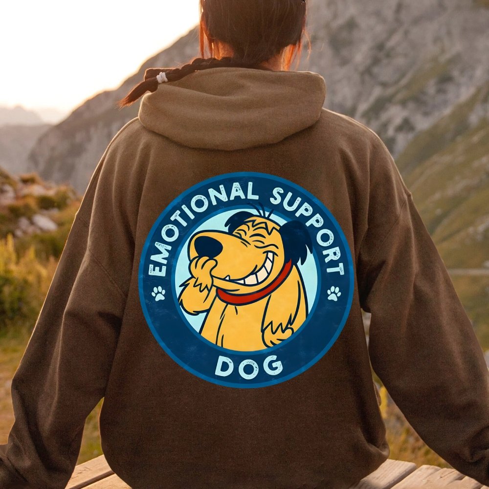 Dog Support Or Not? Printed Back Unisex Cotton Hoodie
