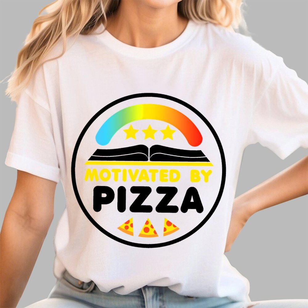 Motivated By Pizza Geek T-Shirt