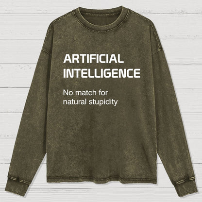 ARTIFICIAL INTELLIGENCE Washed Long Sleeve Tee