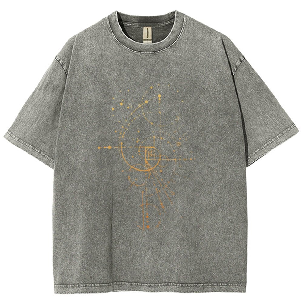 Fibonacci Vintage Distressed T-shirt
