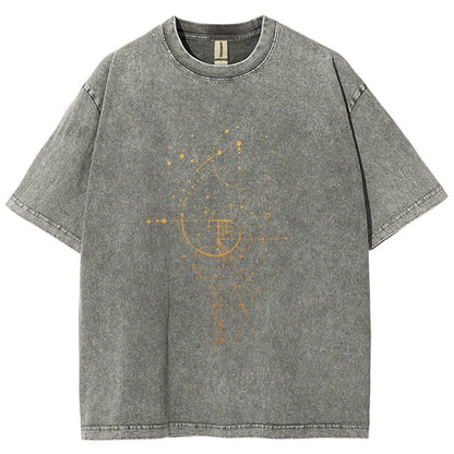 Fibonacci Vintage Distressed T-shirt