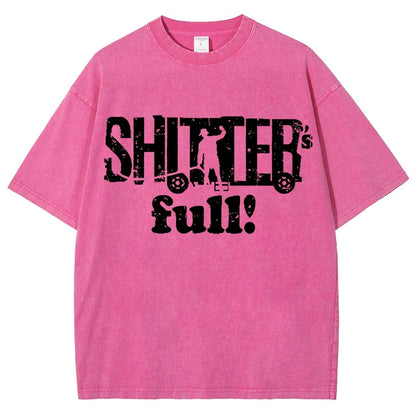 Shitter's Full! Christmas Humor Vintage Distressed T-shirt