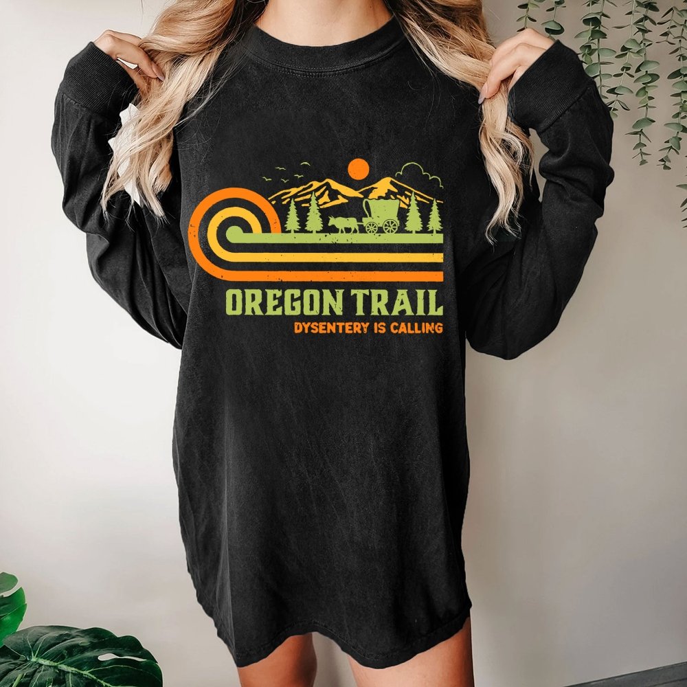 Vintage Oregon Trail Washed Long Sleeve Tee