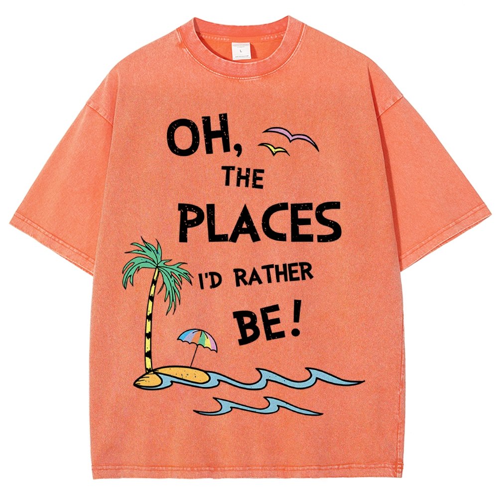 Oh the Places I'd Rather Be Vintage Distressed T-shirt