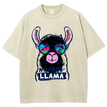 No probllama Vintage Distressed T-shirt