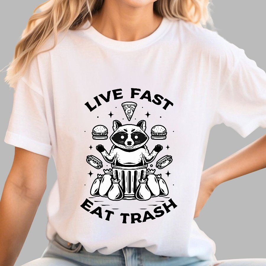Live Fast Eat Trash Geek T-Shirt