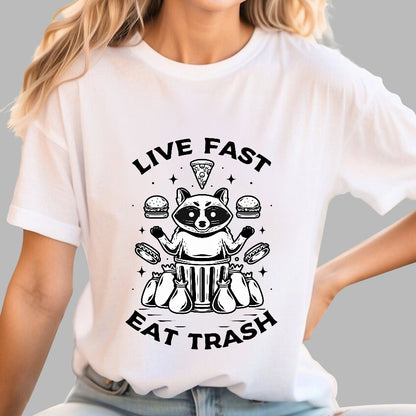 Live Fast Eat Trash Geek T-Shirt