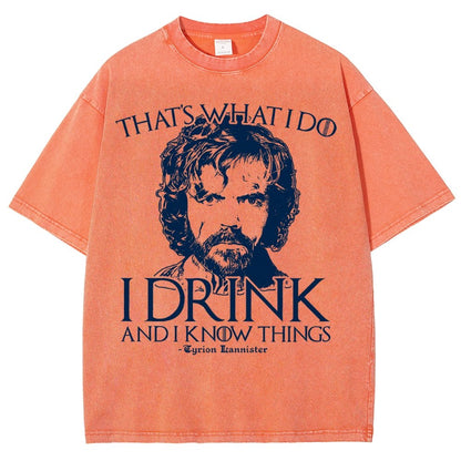 I Drink And I Know Things Vintage Distressed T-shirt