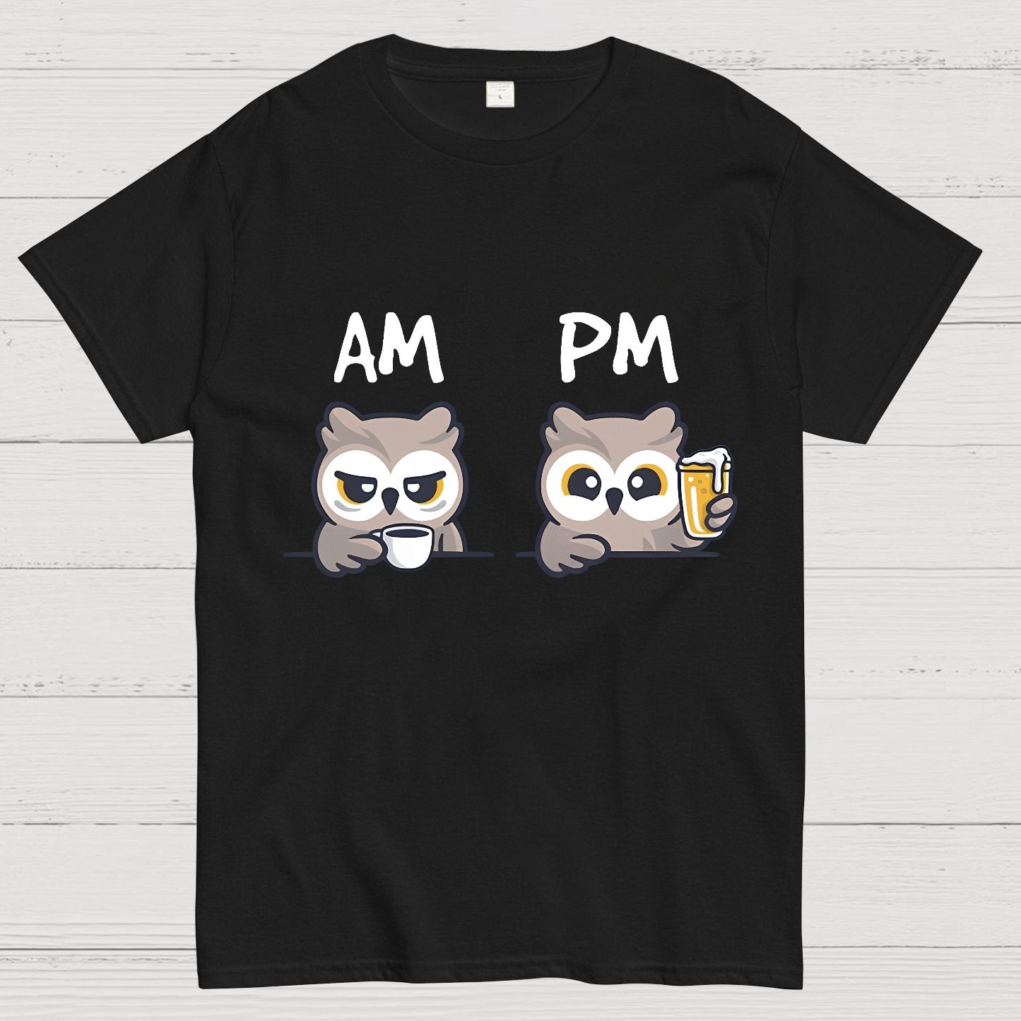 AM PM owl clock Geeky T-Shirt
