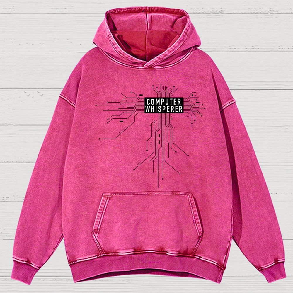 Computer Whisperer Vintage Distressed Hoodie