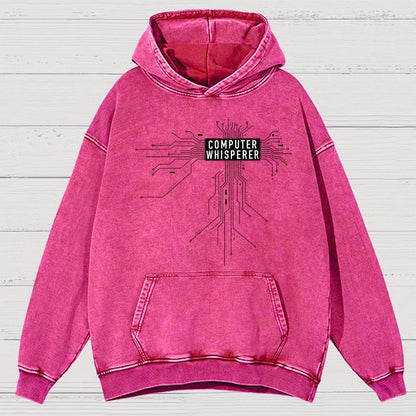 Computer Whisperer Vintage Distressed Hoodie