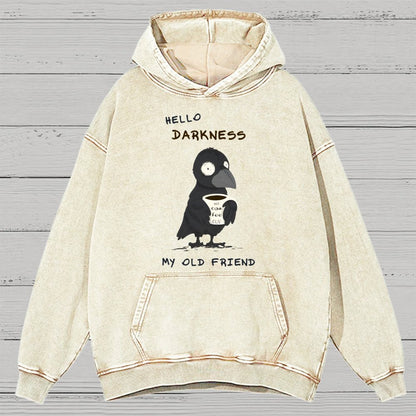 Hello Darkness Vintage Distressed Hoodie