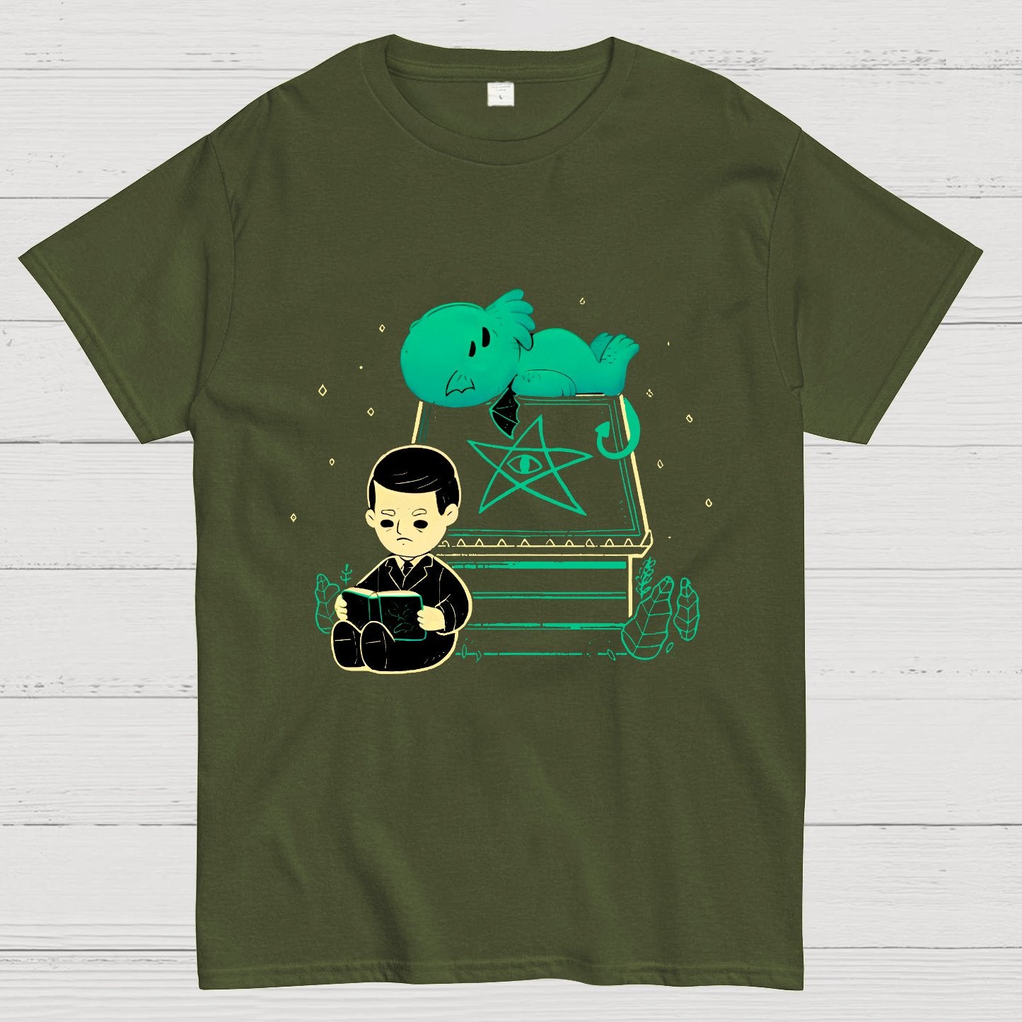 Cute Cthulhu And Lovecraft Geek T-Shirt