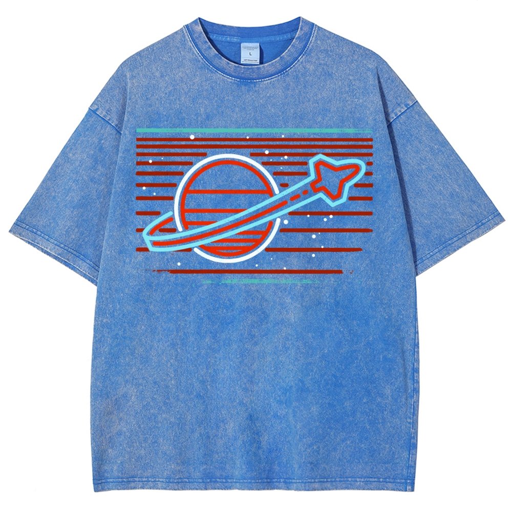 Retro Space Launch Vintage Distressed T-shirt