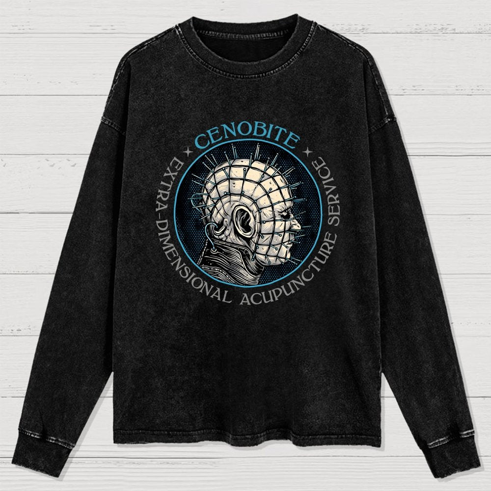 Extra Dimensional Acupuncture Washed Long Sleeve Tee