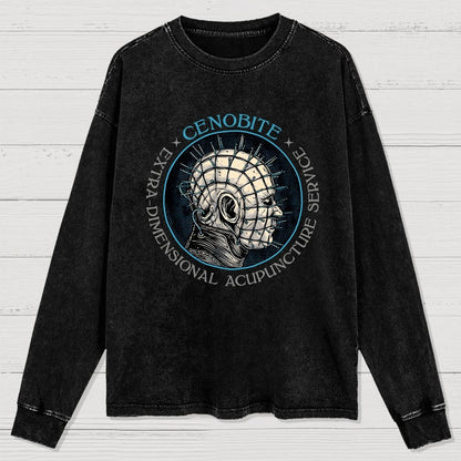 Extra Dimensional Acupuncture Washed Long Sleeve Tee