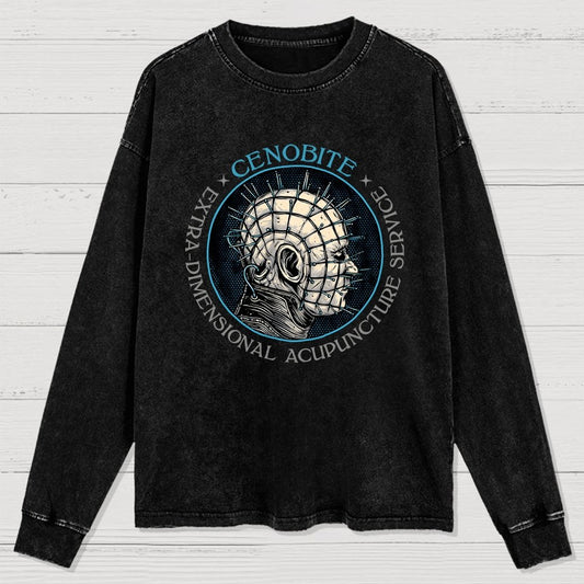 Extra Dimensional Acupuncture Washed Long Sleeve Tee