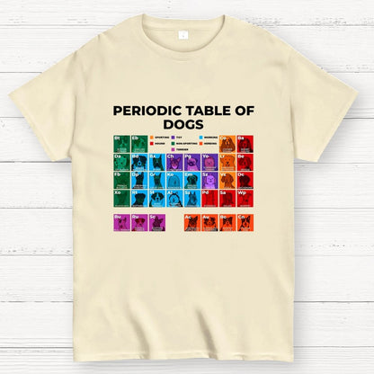 Periodic Table of Dogs  Dog Lover  Funny Science Geek T-Shirt