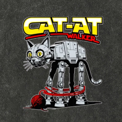 Funny Cat-at Walker,Cat Geeky Vintage Distressed T-shirt