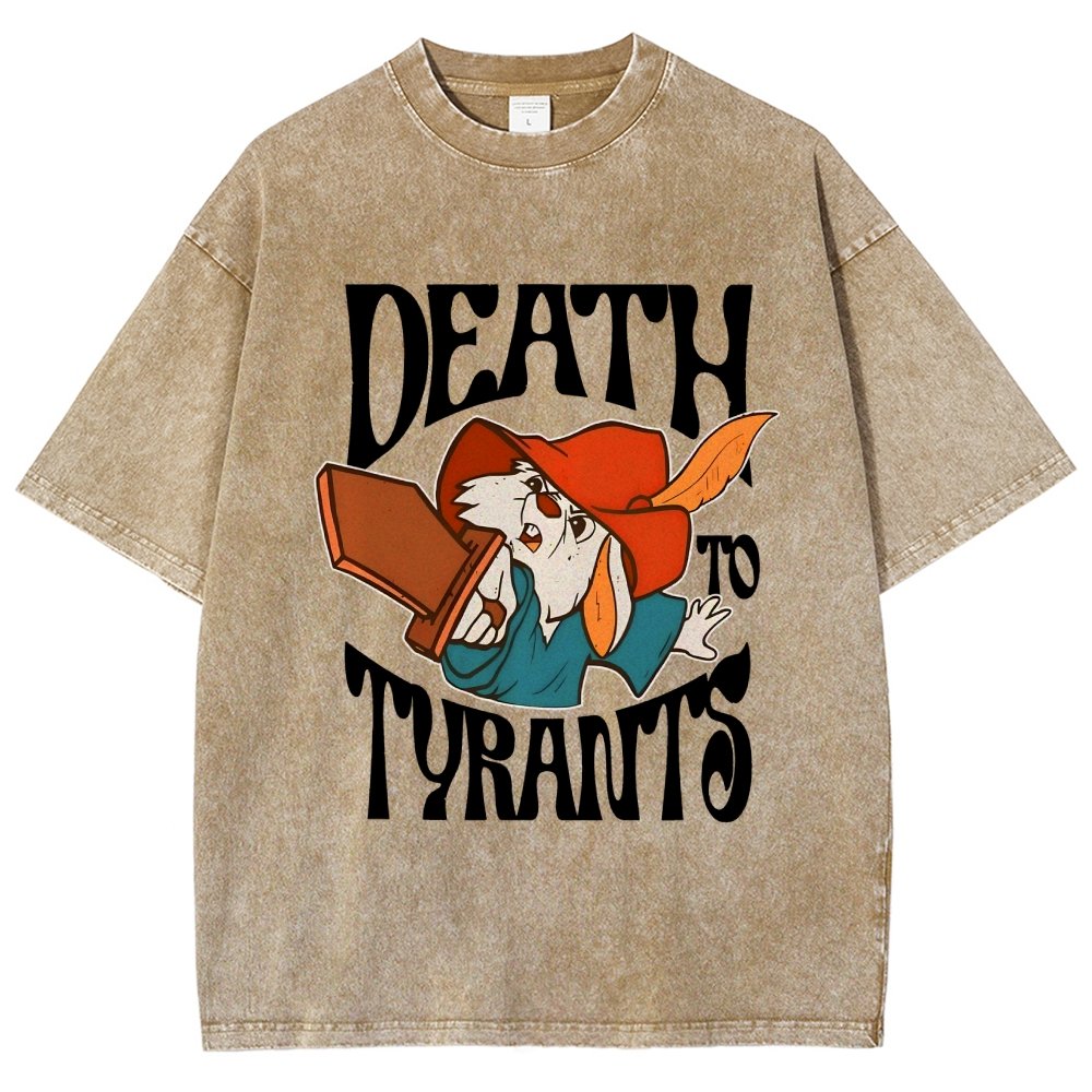 Skippy Rabbit Death To Tyrants Vintage Distressed T-shirt