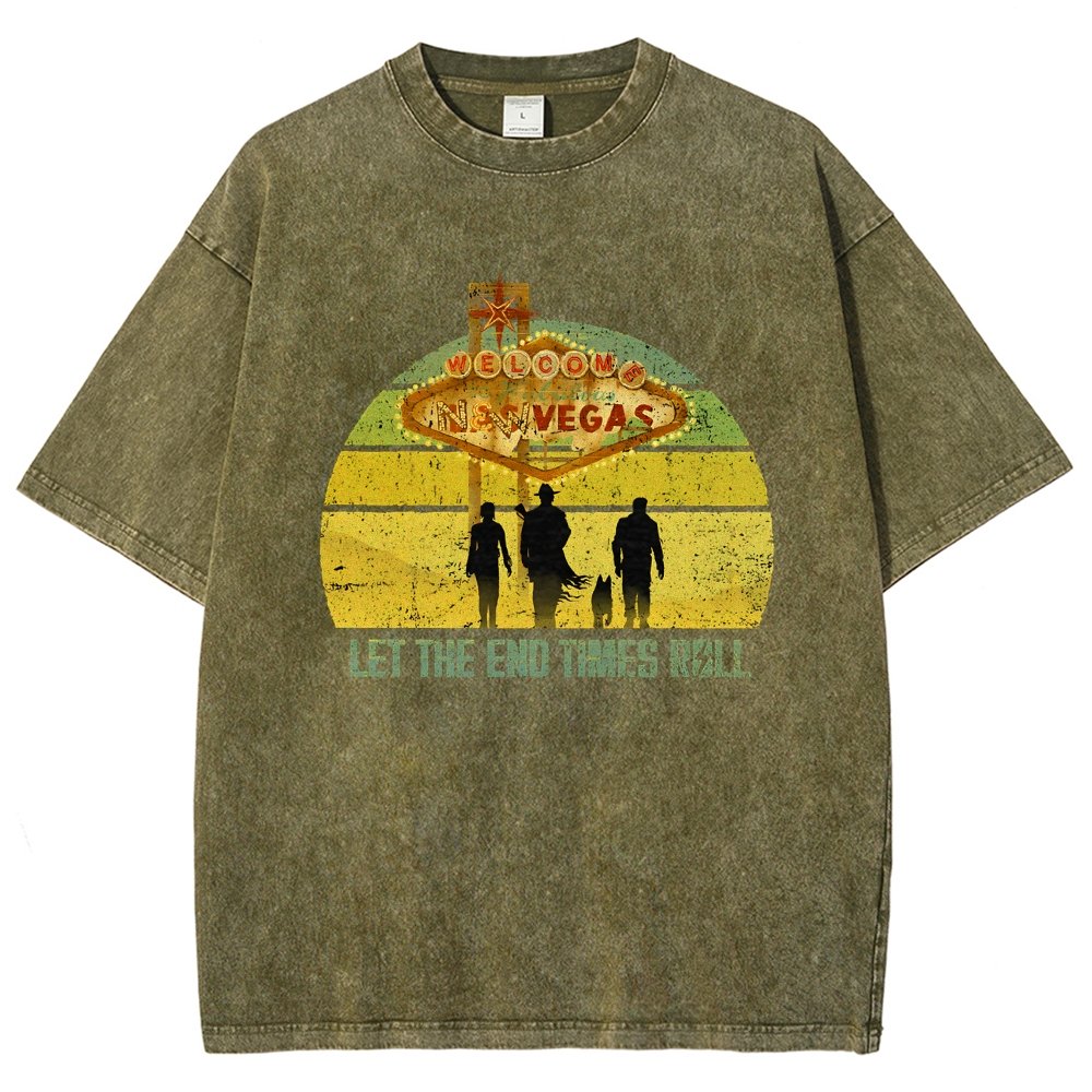 Let The End Times Roll Vintage Distressed T-shirt