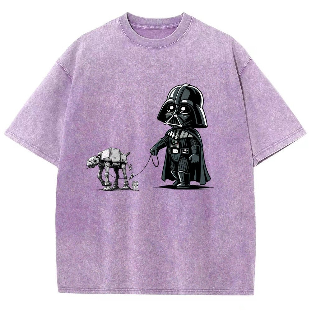 Dark Lord walking his dog Vintage Distressed T-shirt