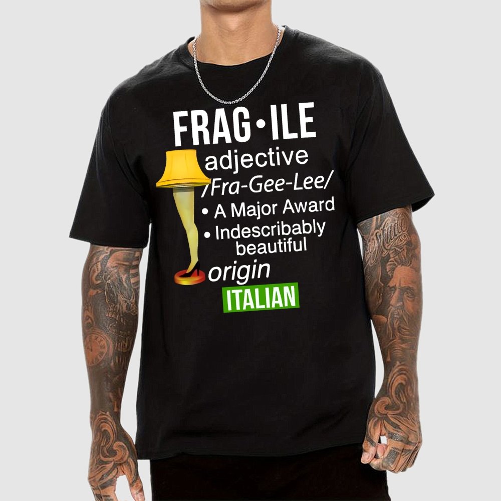 Funny Christmas Fragile Major Award Leg Lamp Geek T-Shirt