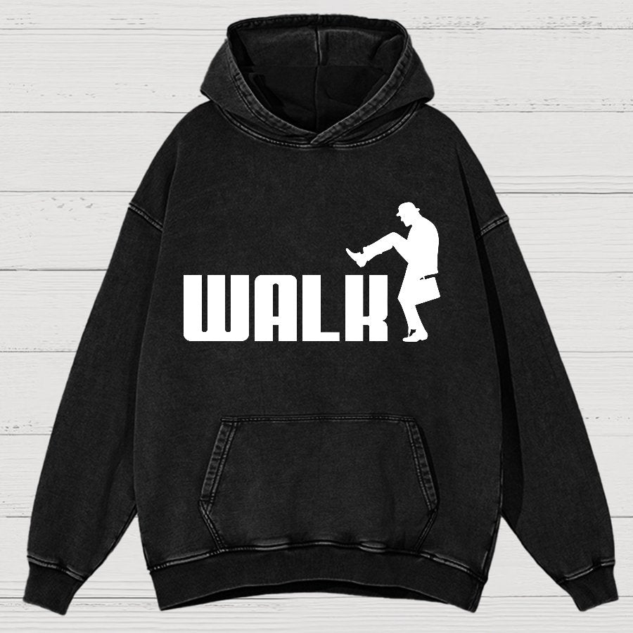 Walk Funny Vintage Distressed Hoodie