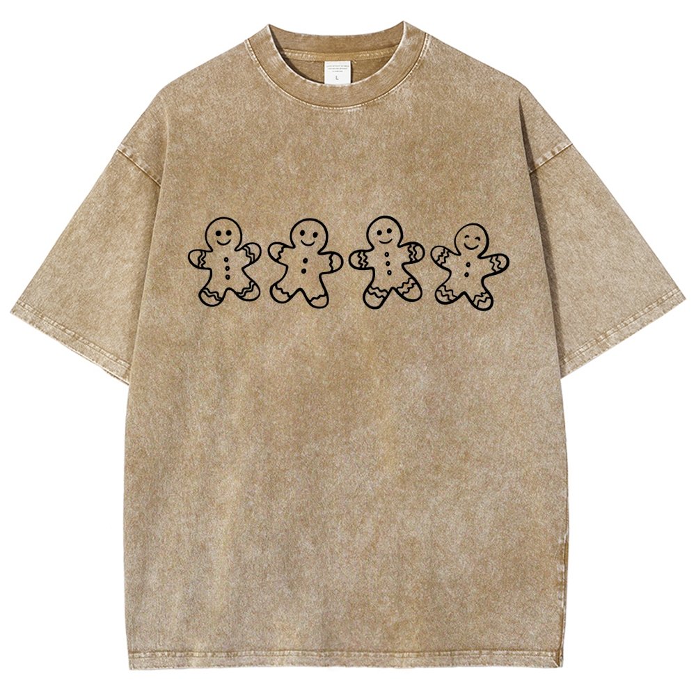 Christmas Gingerbread Cookies Vintage Distressed T-shirt