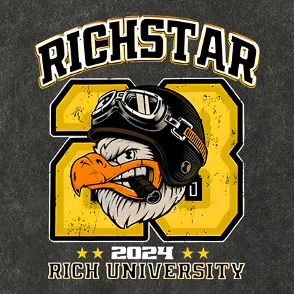 Rich Star Graphic Print Vintage Distressed T-shirt