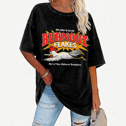 Burnout Flakes Vintage Distressed T-shirt