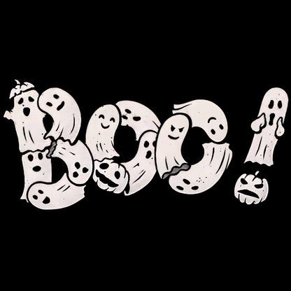 Boo - Funny Cute Ghost Typography Geek T-Shirt
