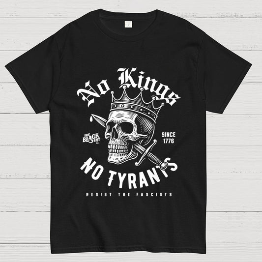 No Kings No Tyrants Skull Protest Geek T-Shirt