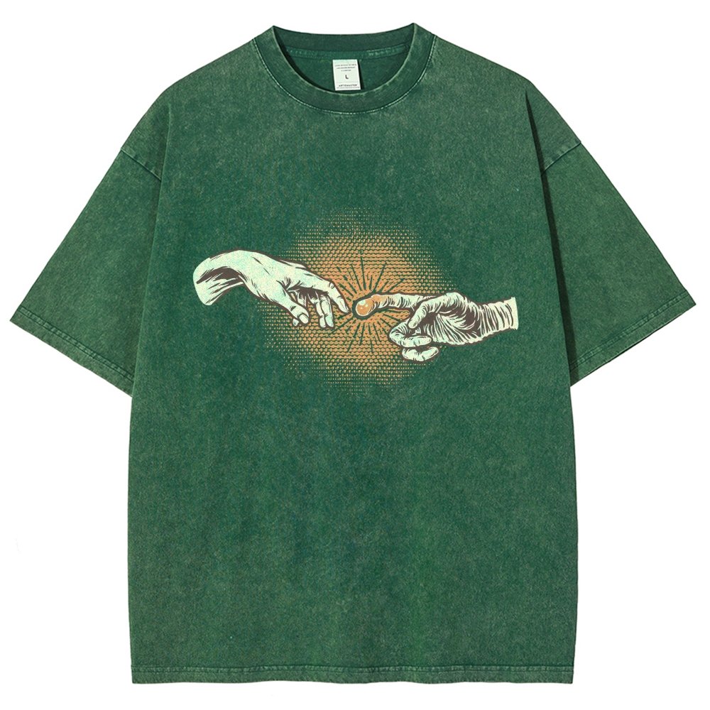 First Contact Vintage Distressed T-shirt