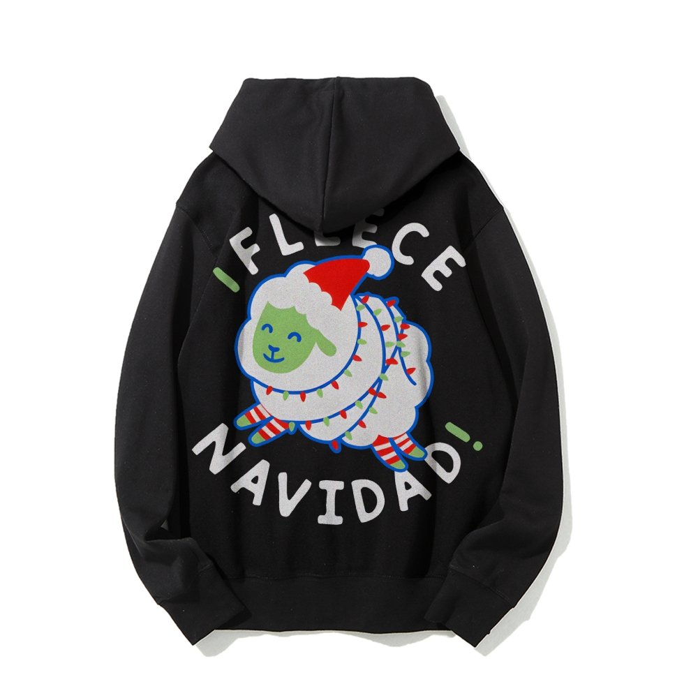 iFleece Navidad! Printed Back Cotton Hoodie