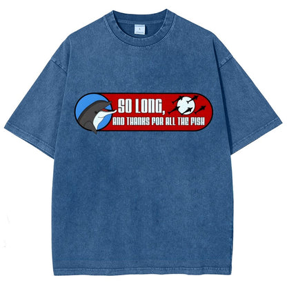So Long And Thanks For All The Fish Vintage Distressed T-shirt
