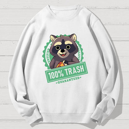 100% Cute Trash Panda Raccoon Seal Geek Cotton Sweatshirt