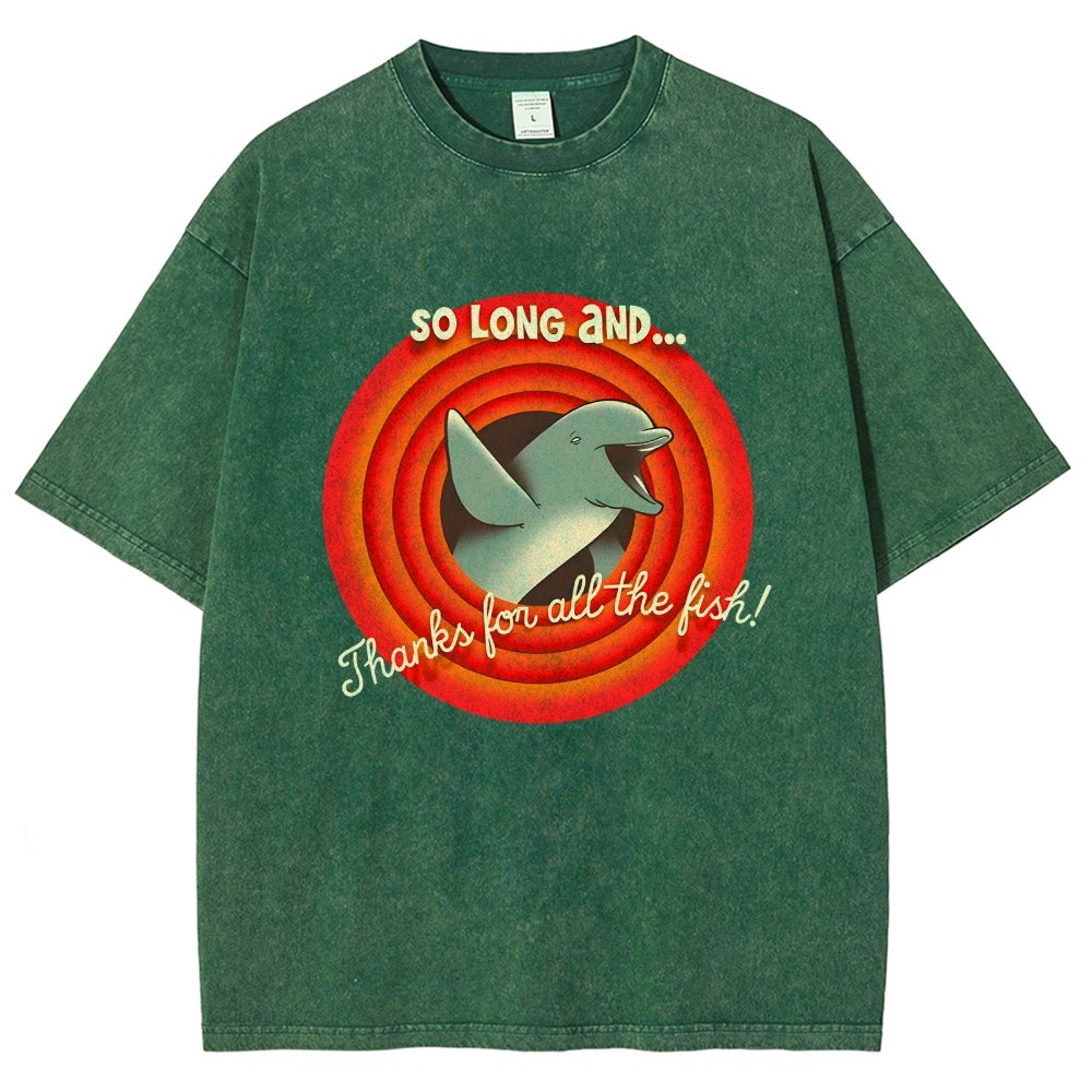 So Long & Thanks for all the Fish Vintage Distressed T-shirt