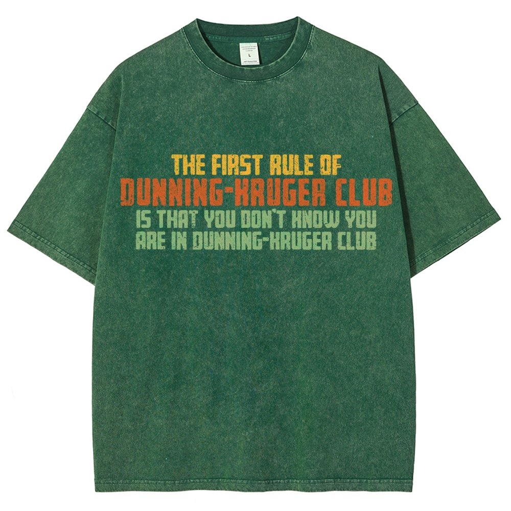 Dunning-Kruger Club Vintage Distressed T-shirt