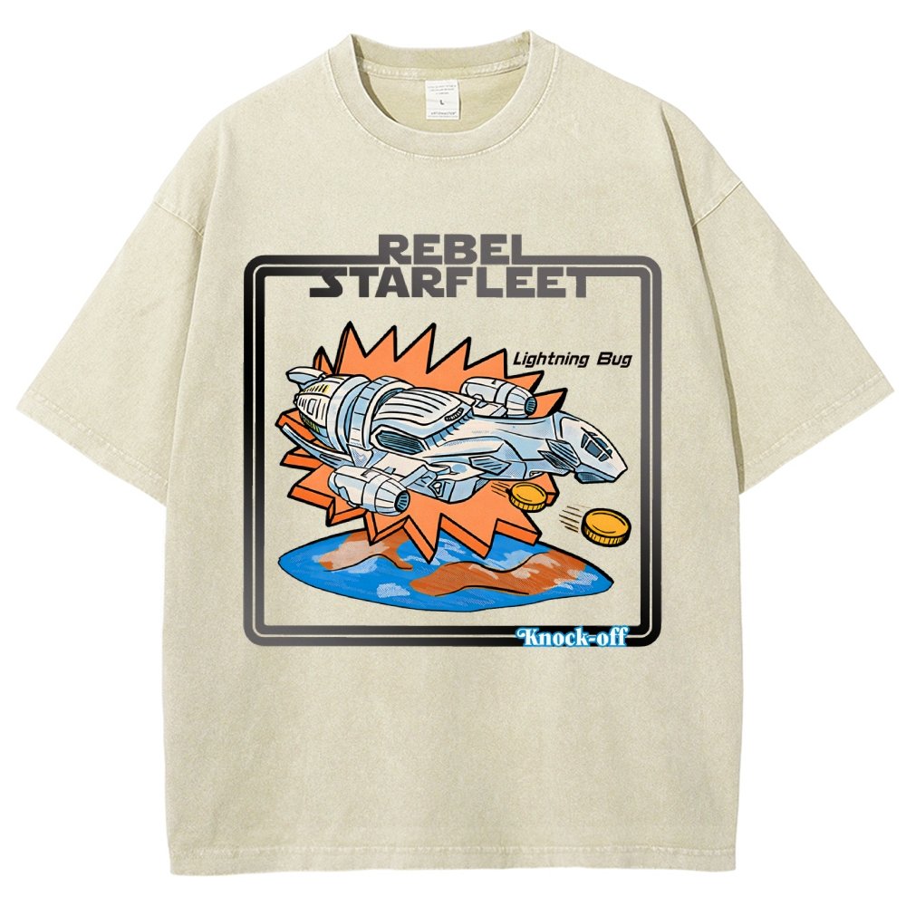 Lightning Bug Knock-off Spaceship Vintage Distressed T-shirt