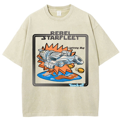 Lightning Bug Knock-off Spaceship Vintage Distressed T-shirt